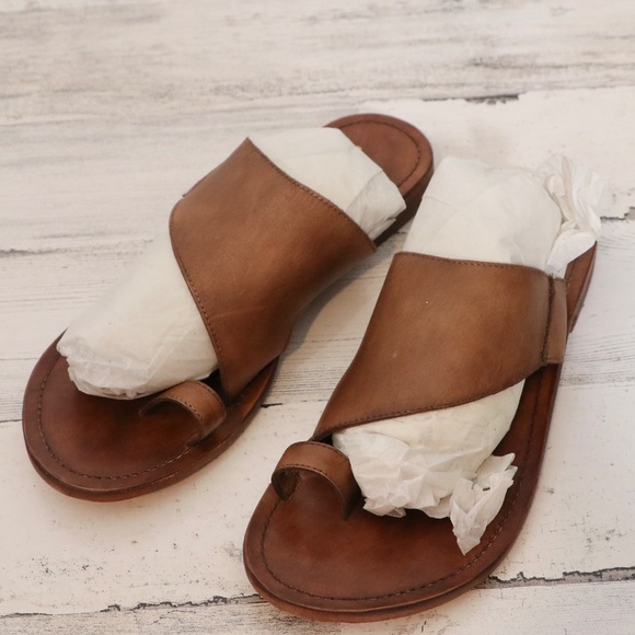 Free People San Antoni Slide in Luggage Tan size 39 New in Box - Picture 3 of 6